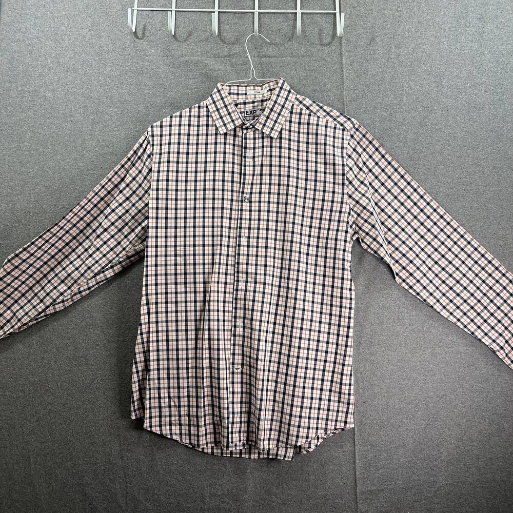 Express Button Up Shirt Adult Size Medium Long Sleeve Shirt Mens